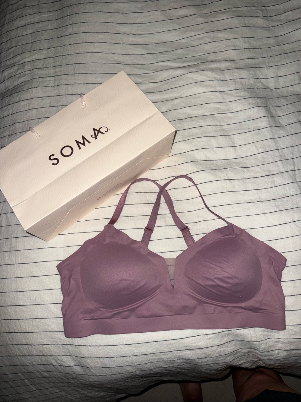 Soma wireless bra in mauve pink